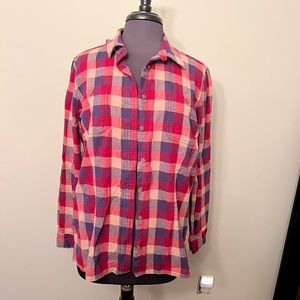 NWOT Duluth Trading Company Large Plaid Flannel Button Down Shirt
